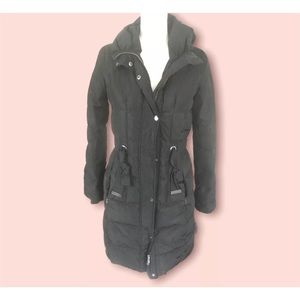 1.2.3 Paris French Designer Women’s Black Coat Puffy Coat Size S